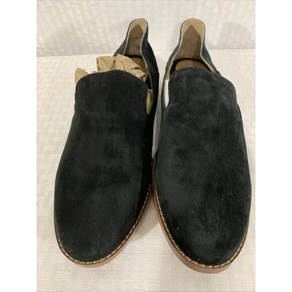 Franco Sarto Haylee Flats Womens 6.5 Black Suede Leather Loafers - Picture 2 of 7